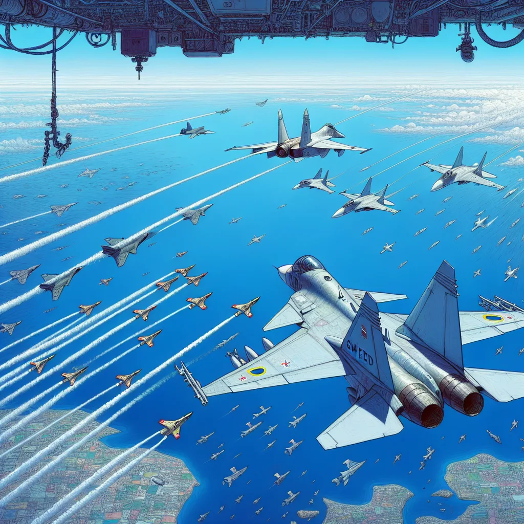 Swedish Gripens Engage Russian Flankers in Interception Mission