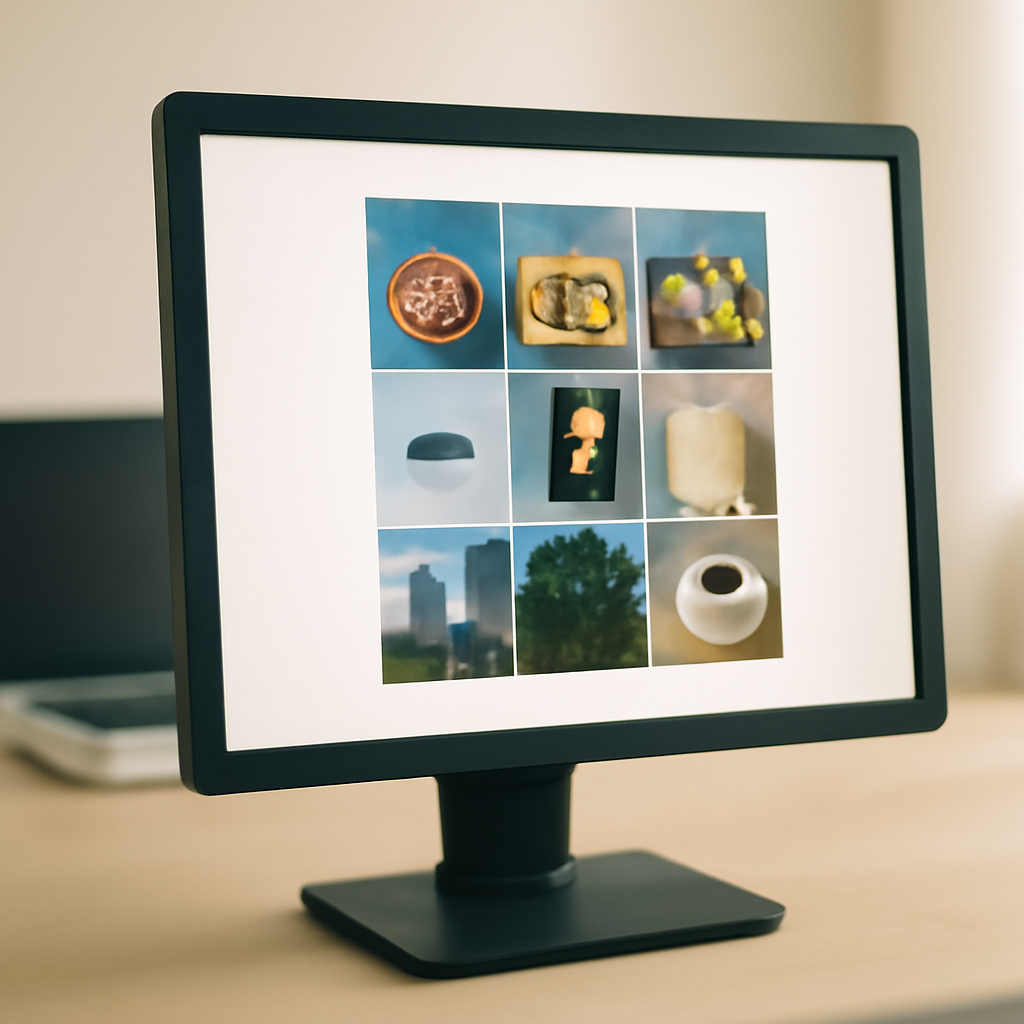Computer screen displays CAPTCHA image with simple identification task.