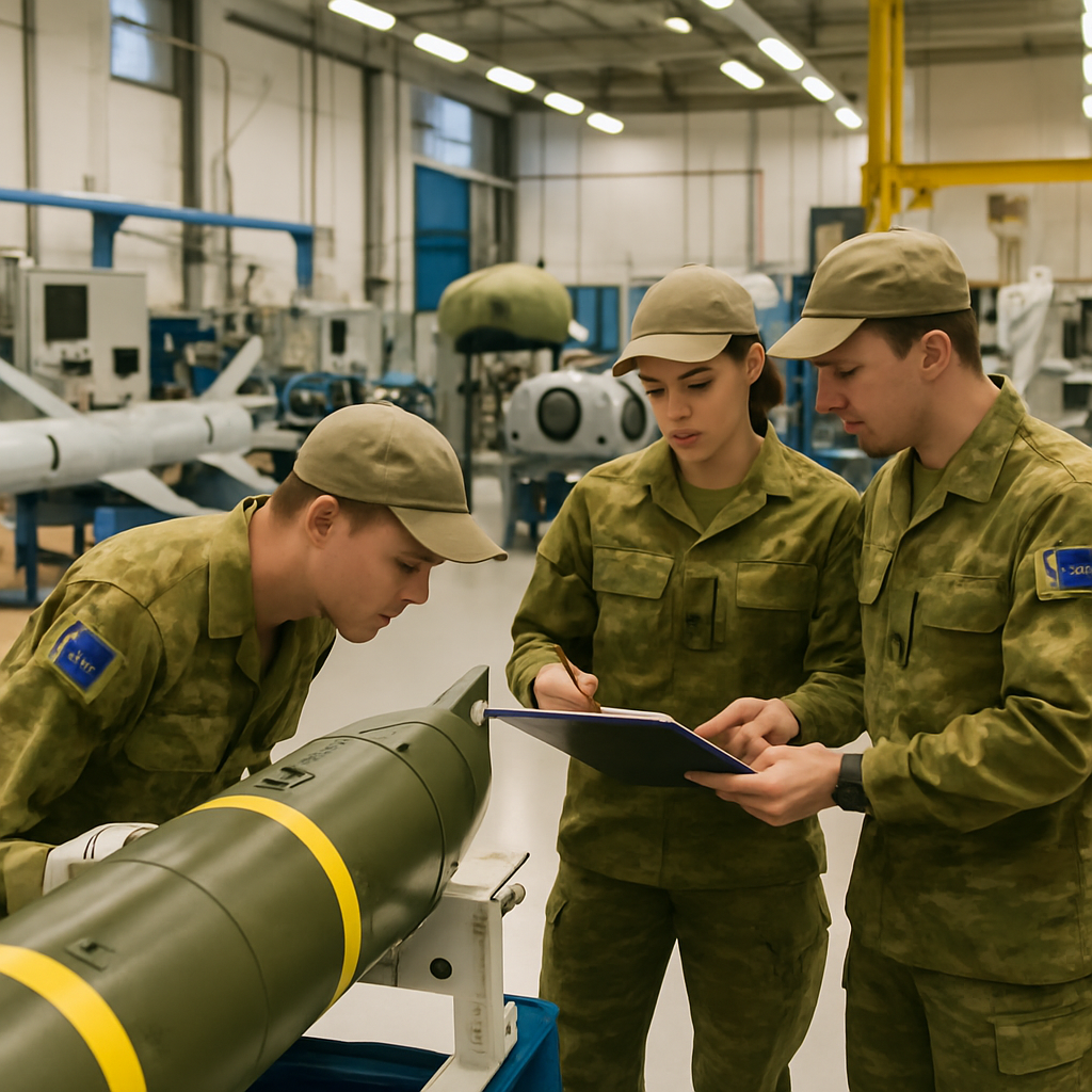 Australian defense industry facility with machinery and equipment for guided weapons production.