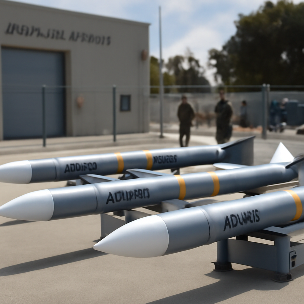 AIM-260 JATM missiles on display at a secure RAAF facility.