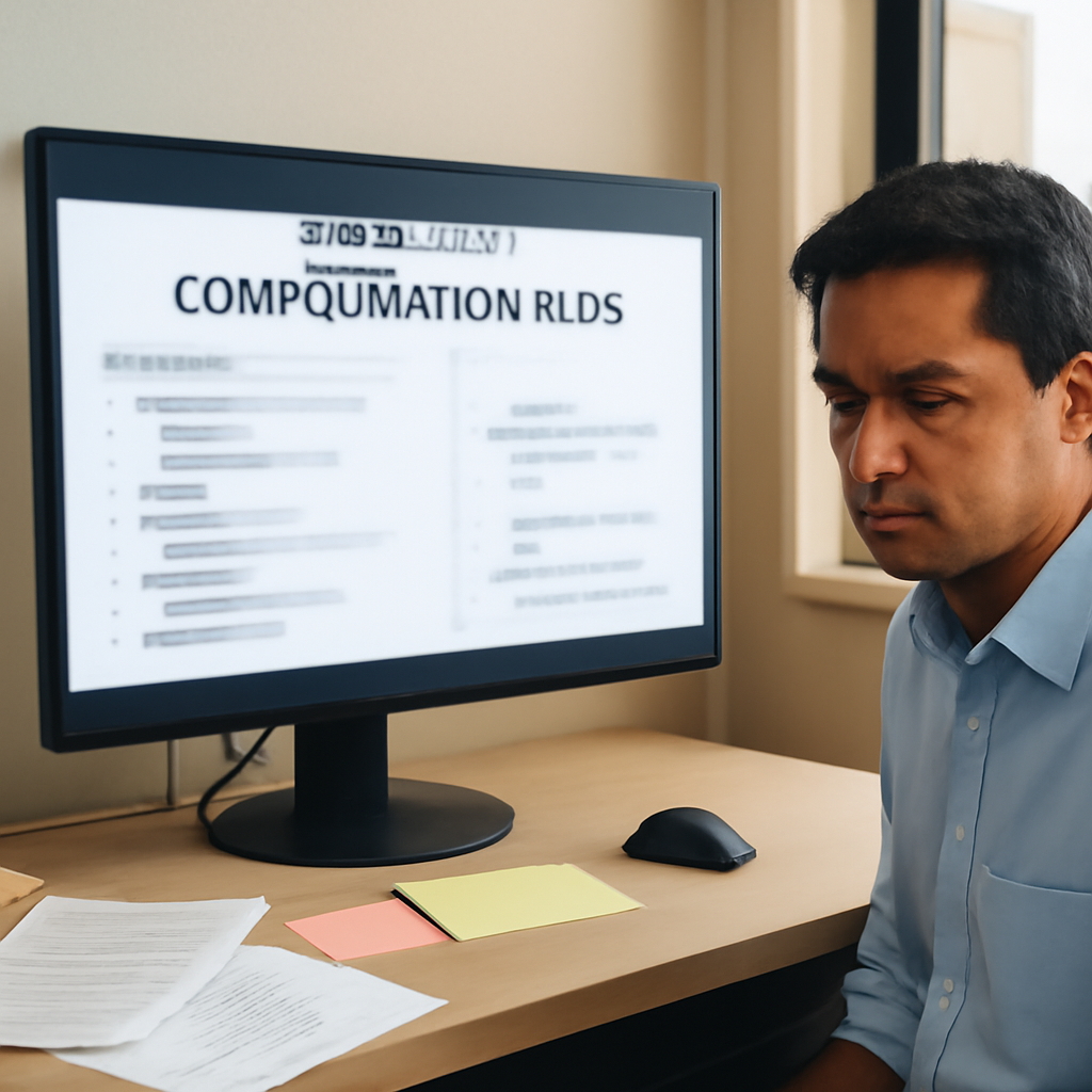 Computer screen displays cloud service config file repository in Indian office setting.
