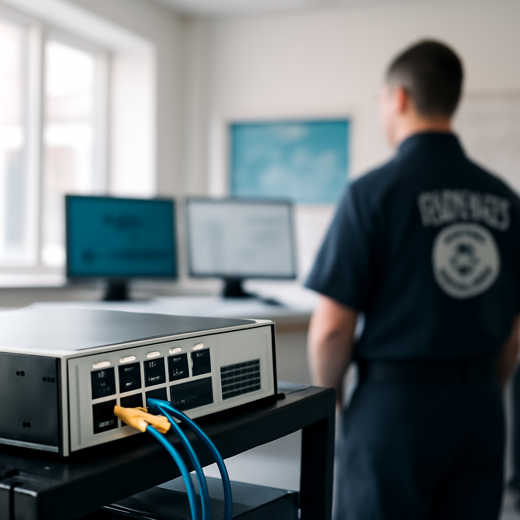 Federal cybersecurity operations center with network equipment and servers.