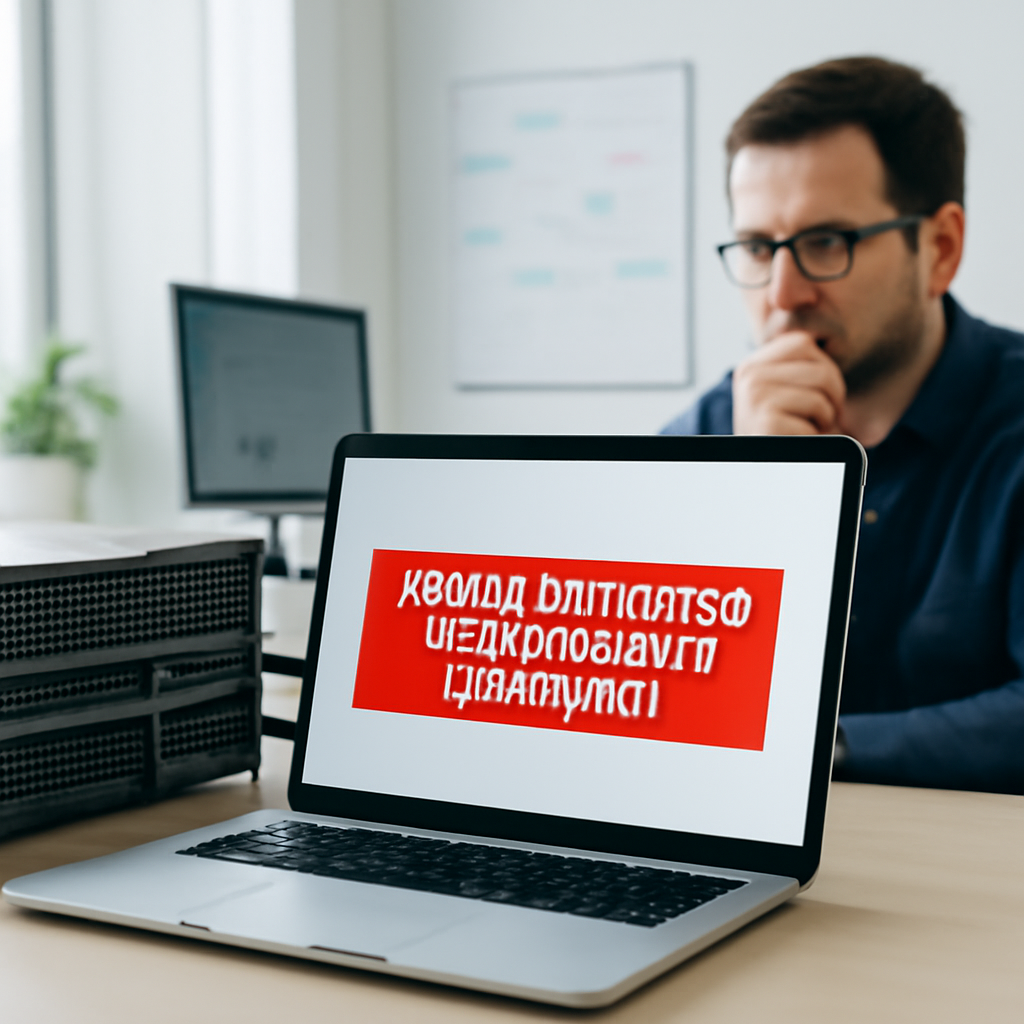 Web server setup under attack in a bright office environment.