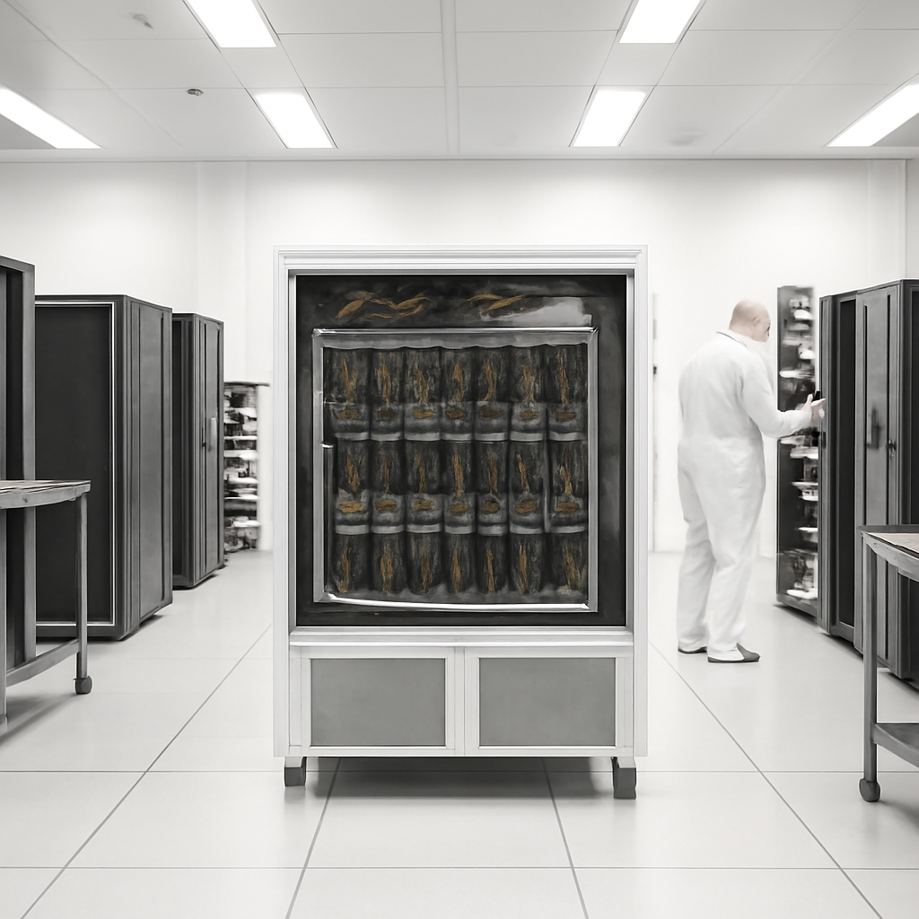 High-performance computing equipment and server setup in a laboratory.