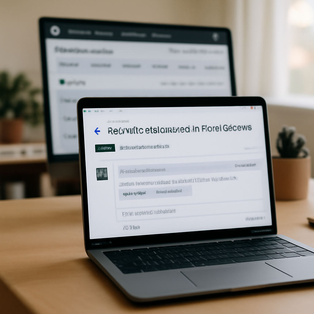 GitHub issue page on laptop with public repository and subtle hint of private content exposure.