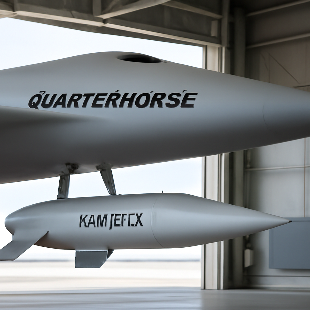 Ramjet-X test vehicle air-launched from Quarterhorse drone in bright daylight.