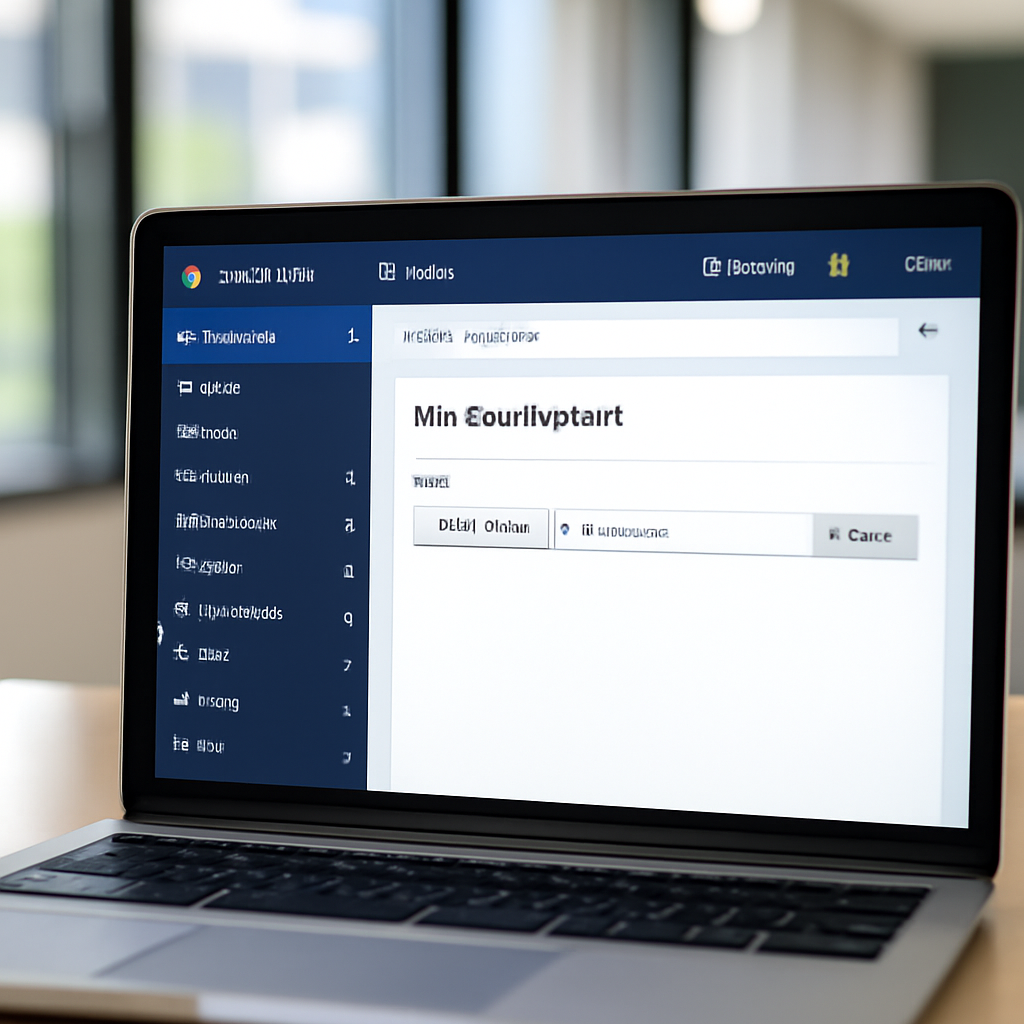 Joomla website backend on laptop with iCagenda extension file attachment feature.