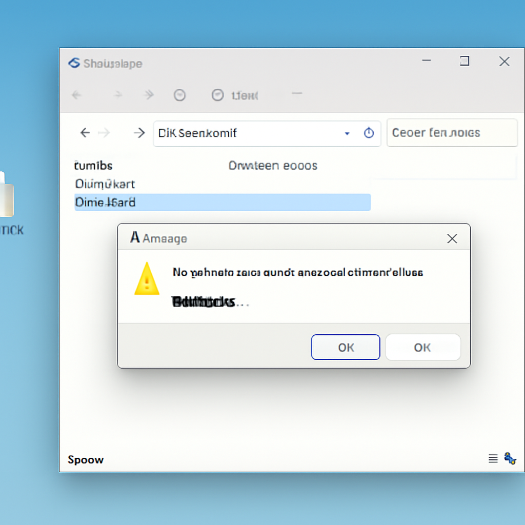 Windows desktop with Recycle Bin open, showing a file and a confirmation dialog with a partially obscured filename.