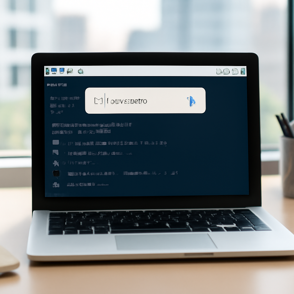 Windows Terminal or PowerShell window on a laptop screen with office background.