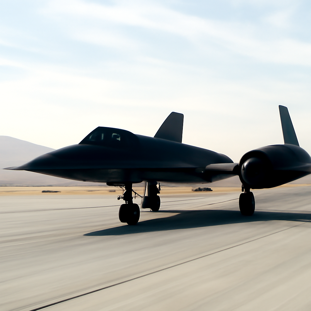 Sleek high-altitude aircraft in experimental setting, hinting at speed.