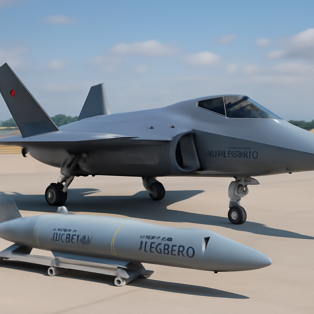 Bayraktar Kızılelma unmanned combat aerial vehicle on a runway with blurred Turkish landscape background.