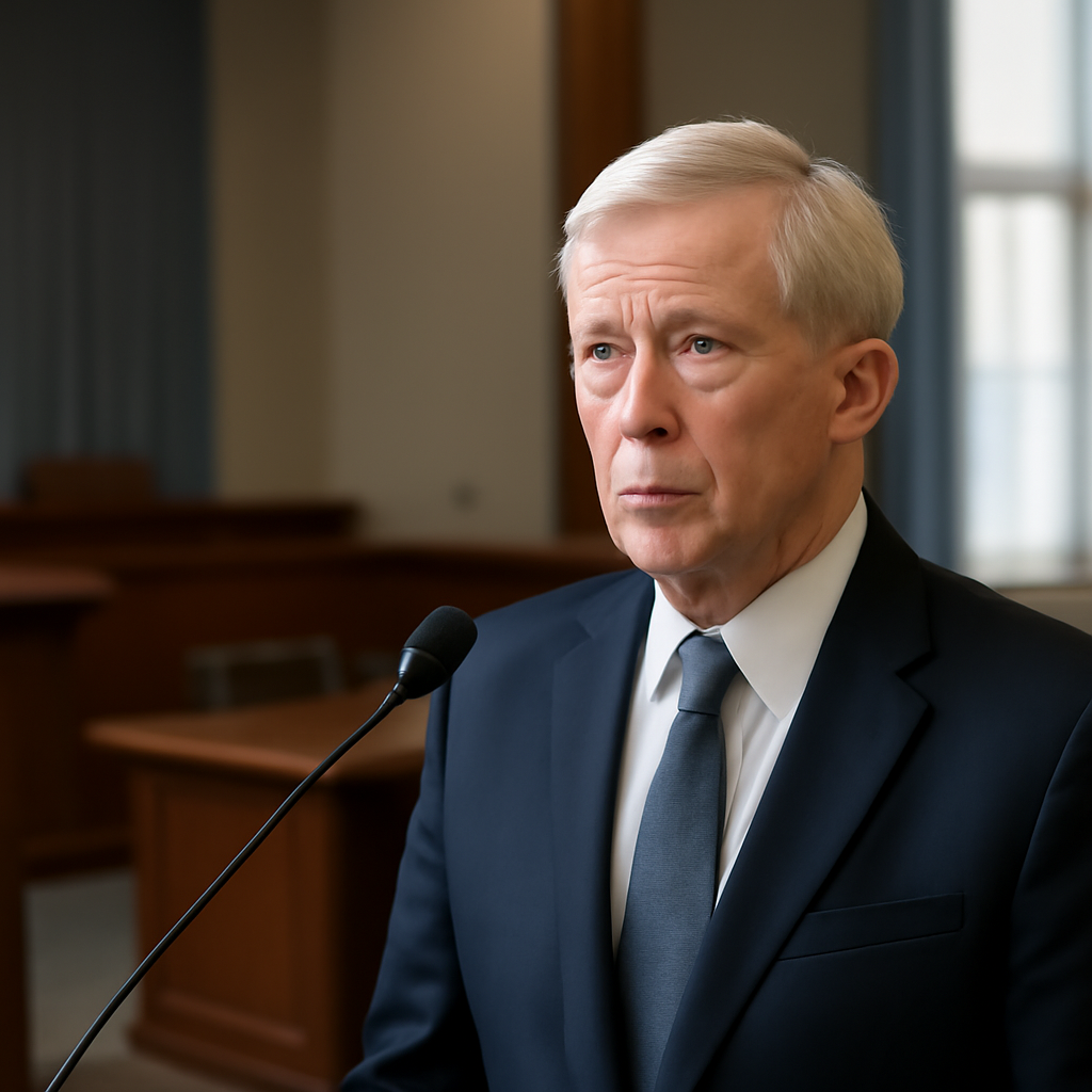 Senior Pentagon official speaks at a podium in a formal government setting.