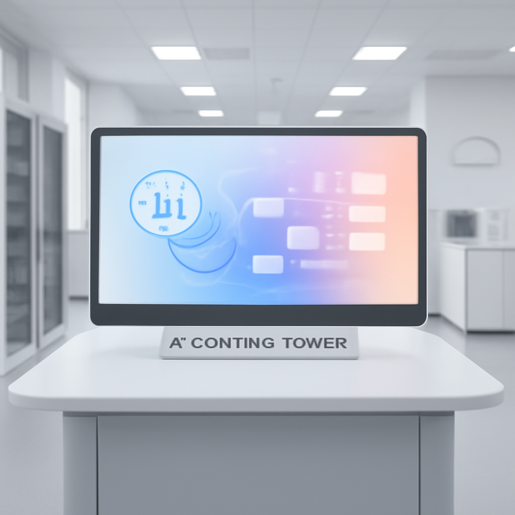 Modern tech lab console displays AI system visualizations.