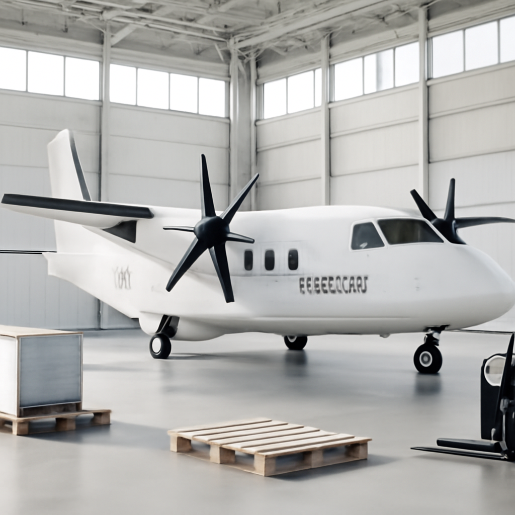 Cessna 408 SkyCourier aircraft with twin turboprops in a bright, neutral setting.