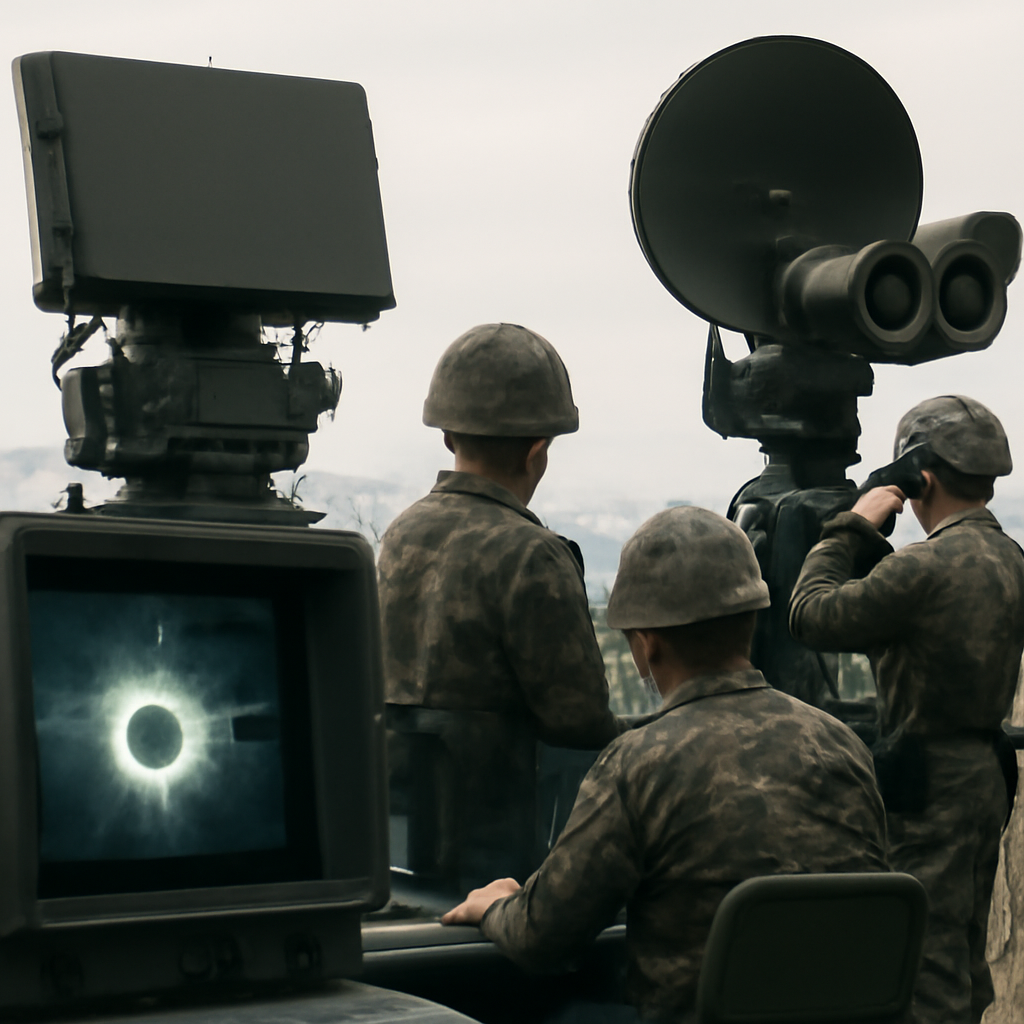 South Korean air defense unit's operations center with soldiers and radar systems near Demilitarized Zone.